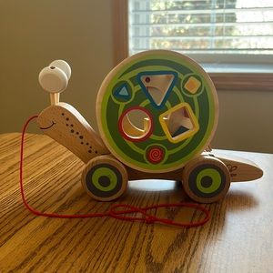 Toddler Pull Toy - Award Winning Hape Walk-A-Long Snail
